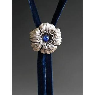 tie休闲项饰潮牌项链 设计花朵波洛领带bolo 2025 虞美人