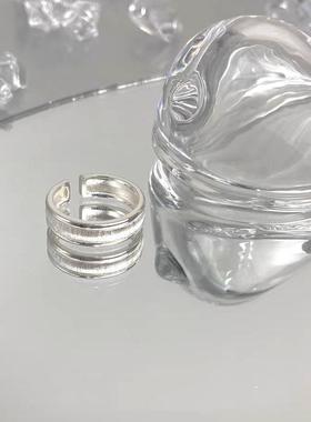 光与夜之恋齐司礼素戒小众拉丝戒指二创衍生齐司礼结婚戒开口戒指