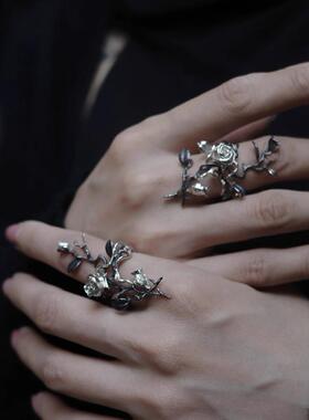 合作款枝蔓玫瑰戒指指环原创设计