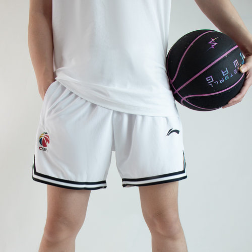 李宁运动短裤男2023新款CBA篮球训练裤宽松透气美式五分裤AAPU231