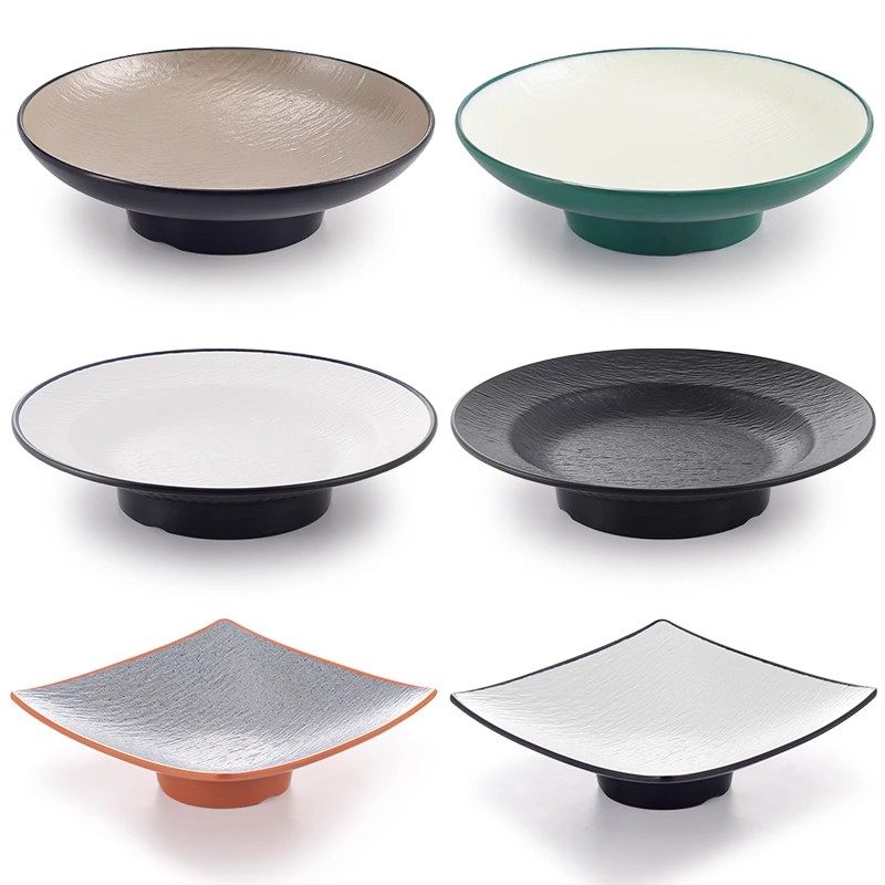 密胺高脚盘创意餐厅菜盘酒店餐具凉菜冷菜盘展示盘点心盘沙拉盘子,餐饮具,盘,淘宝优惠券,粉丝福利购,淘宝优惠卷