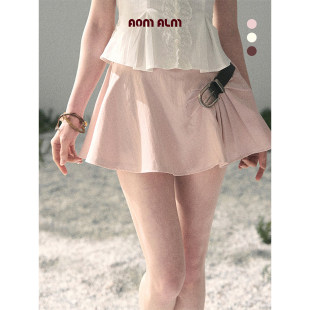 %法式 风铃 甜美a字半身裙女春显瘦蓬蓬裙短裙 长廊 AOMALM少也眼