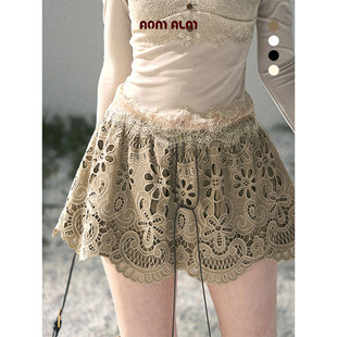 花朵镂空半身裙女夏蓬蓬裙短裙 %法式 AOMALM少也眼 沉醉在你怀里