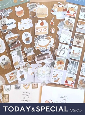 【T&S Studio】日本纸博限定tobimatsu联名天鹅小熊贴纸明信片