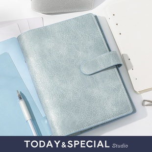 【T&S Studio】 皮面活页手帐复古仿真皮a6per手帐本软皮活页a7