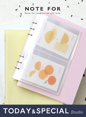【T&S Studio】NOTE FOR 活页票据套装A5明信片手帐贴纸小卡拍立