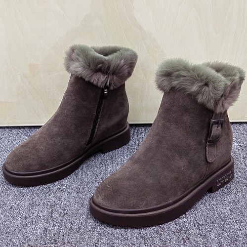 35码瑕疵撤柜处理毛绒雪地靴女冬季加绒保暖防滑厚底短靴毛毛靴潮