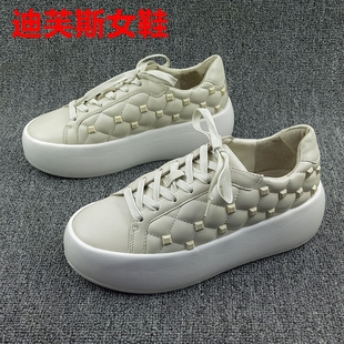 瑕疵撤柜断码 百搭女单鞋 处理春季 圆头系带厚底真皮时尚 潮 新款 36码