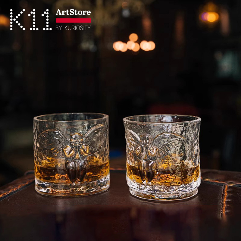 K11 ArtStore潮玩稀奇艺术情侣天使对杯威士忌新高端洋酒杯礼盒装