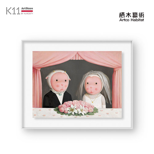 K11 杨媛媛艺术家签名限量版画情人系列装饰画客厅卧室挂画