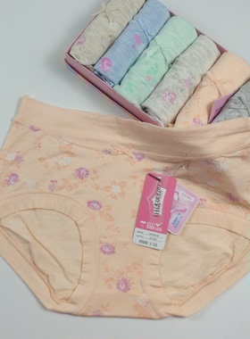 正品彩田内裤女中腰31155高腰31156莫代尔盒装6条星期裤冰丝裤头