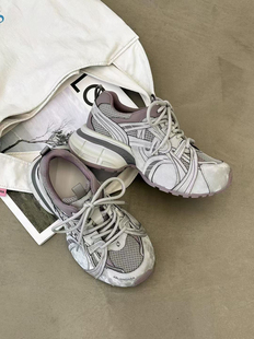 欧洲站真皮秀气厚底增高时尚老爹鞋女2026年春季新透气休闲运动鞋