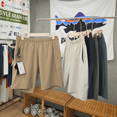 夏季户外男士冷感科技面料短裤