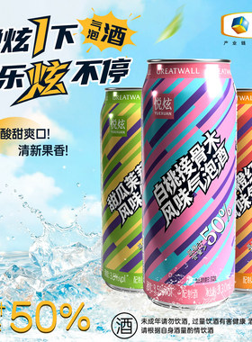 长城悦炫低度微醺预调气泡酒罐装
