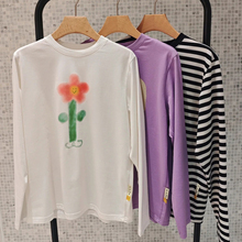 素然T恤 25女士新款吸湿速干干爽图形圆领长袖T恤 A0253TS22