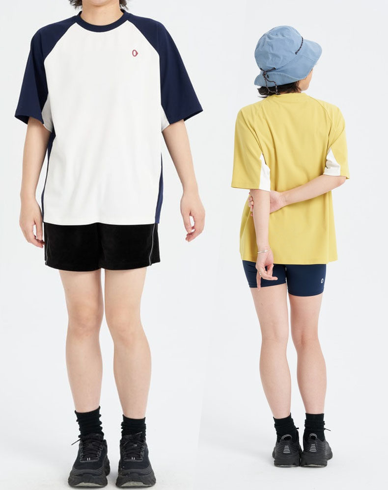 素然ZUCZUG 素然T恤 23春夏女士运动全涤拼色短袖圆领A0223TS02