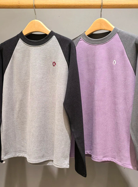 素然T恤 25女士秋冬户外运动轻量磨毛拼色长袖T恤 A0253TS10