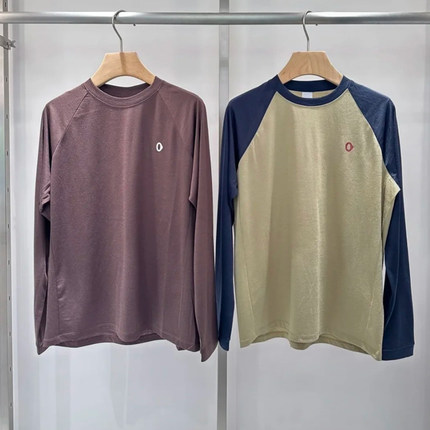 素然T恤 25女士新款运动休闲干爽羊毛混纺长袖圆领T恤 A0253TS21