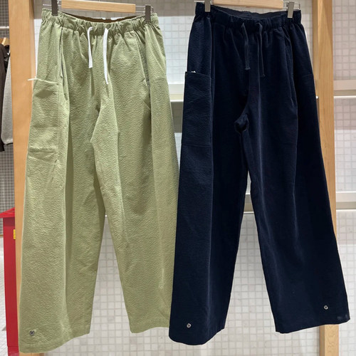 素然女款灯芯绒泡泡肌理直筒裤