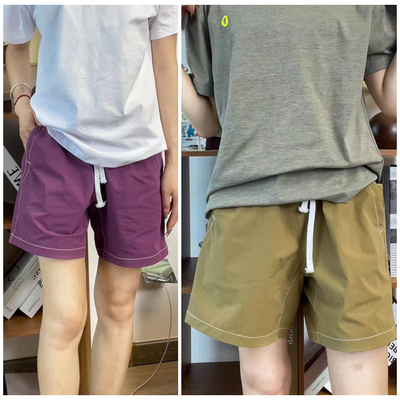 自然腰运动素然透气防泼水短裤