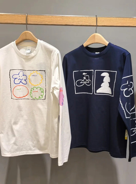 素然T恤 25年春女士新品春速干misaki图案长袖T恤 A0251TS05