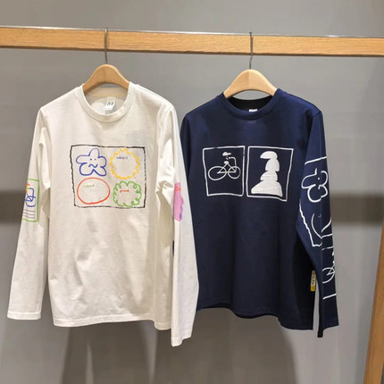 素然T恤 25年春女士新品春速干misaki图案长袖T恤 A0251TS05