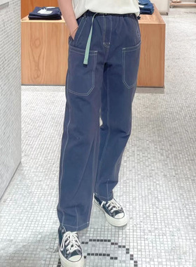 素然  休闲裤 2023秋女士新款天日干工装裤直锥裤 A0233PA27