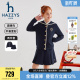 hazzys哈吉斯童装 半裙两件套 女童套裙秋新莱卡弹力海军领长袖