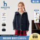 hazzys哈吉斯童装 女童风衣秋新中大童防护三防收腰加绒厚外套
