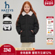 进口同款 hazzys童装 哈吉斯女童羽绒服中大童连帽保暖上衣