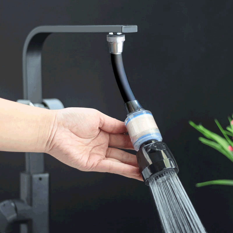 水龙头过滤器防溅头延伸器黑色