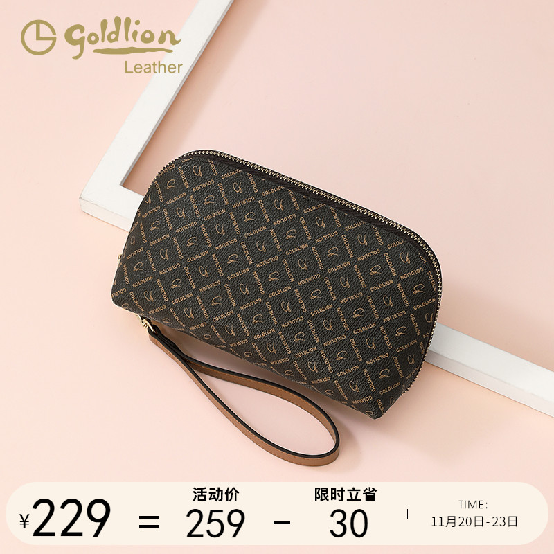 金利来时尚女士手拿包钱包2025新款复古印花优雅卡包手拎包百搭潮