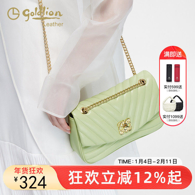 金利来2025新款高级质感单肩斜挎包包女小方包小众设计链条腋下包,箱包皮具/热销女包/男包,通用款女包,淘宝优惠券,粉丝福利购,淘宝优惠卷