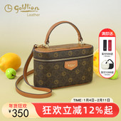 时尚 金利来轻奢女包2026春季 新款 复古印花盒子包高级感百搭单肩包