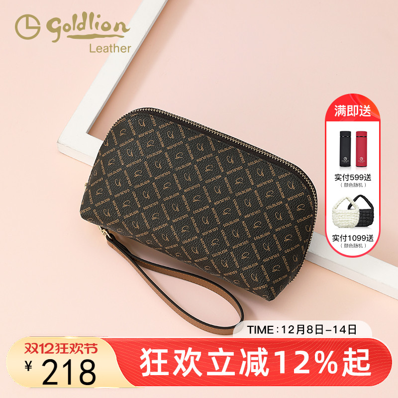 金利来时尚女士手拿包钱包2025新款复古印花优雅卡包手拎包百搭潮