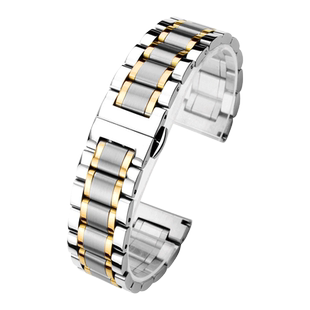 蒂菲曼钢带表链适用于浪琴名匠军旗康卡斯先行者月相原装精钢表带