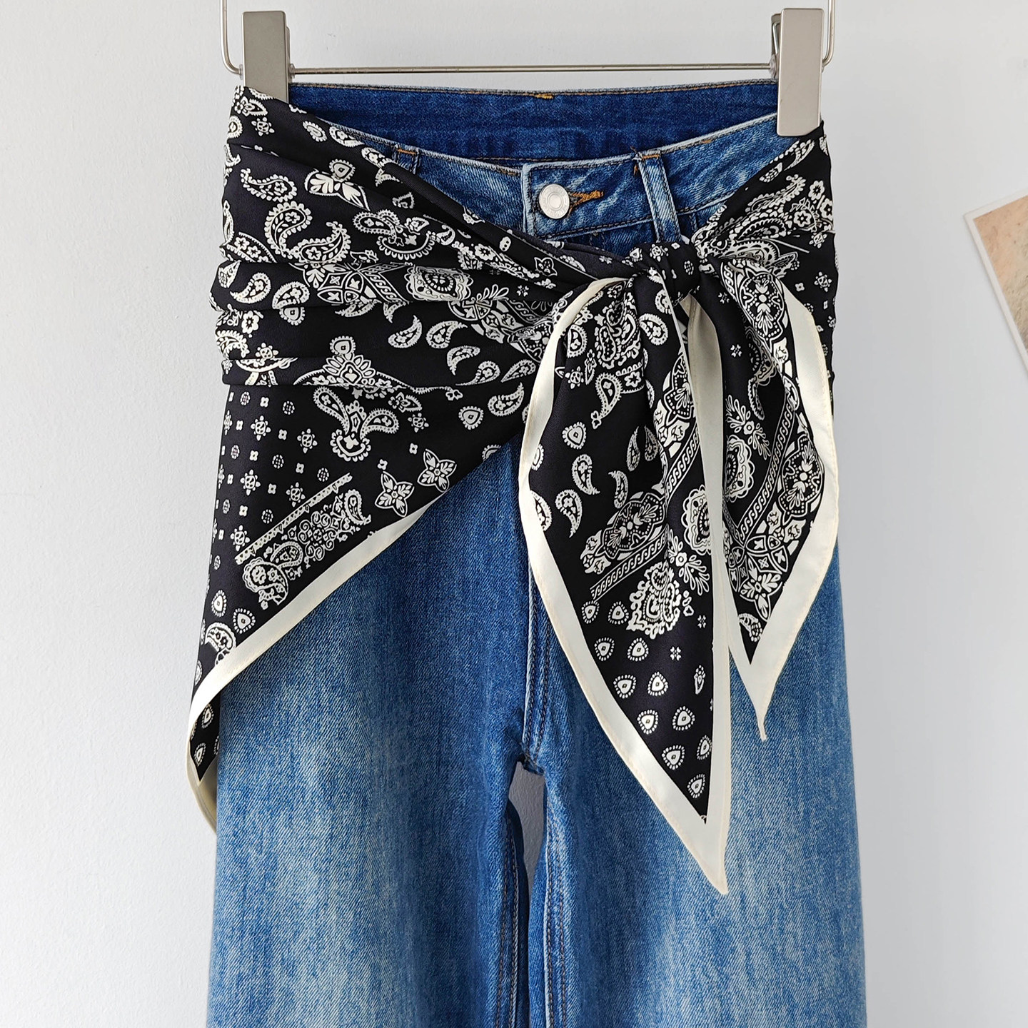 韩国腰果花三角巾丝巾腰带女配牛仔裤裙子系腰间叠穿屁帘装饰领巾,服饰配件/皮带/帽子/围巾,围巾/丝巾/披肩,淘宝优惠券,粉丝福利购,淘宝优惠卷