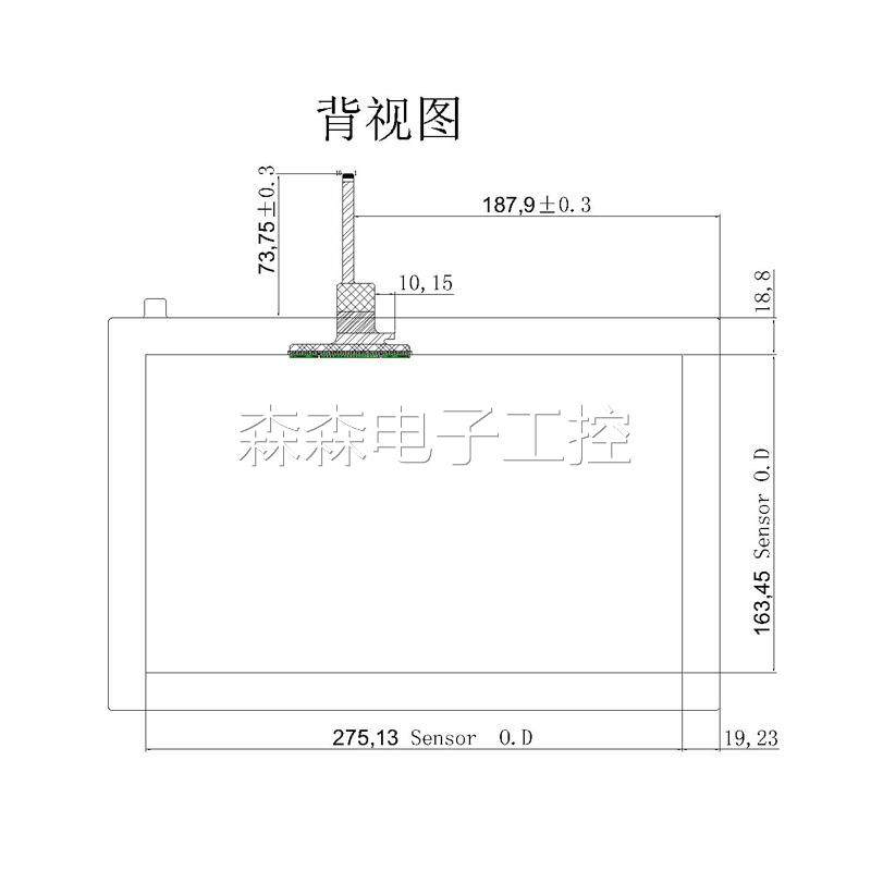11.6寸触摸屏G+G结构 适用于工控机医疗设备触控TP屏幕电容触摸屏