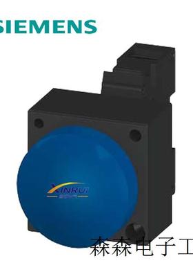 圆形指示灯光滑镜片LED交流230V蓝色3SB3252-6AA50