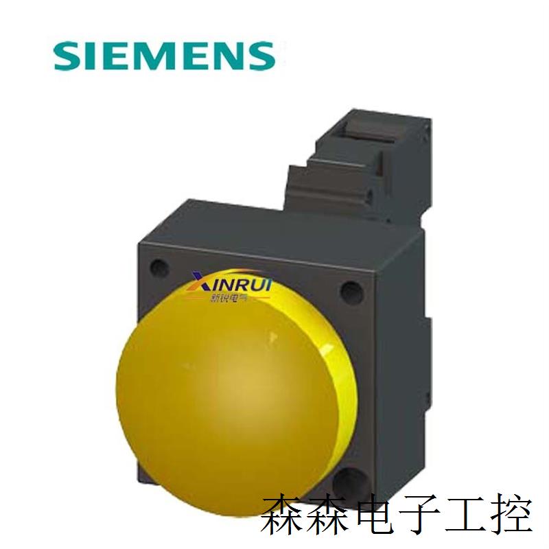 圆形指示灯光滑镜片LED交流230V黄色3SB3252-6AA30