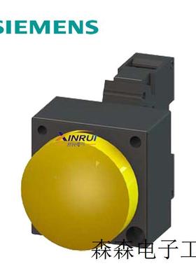 圆形指示灯光滑镜片LED交流230V黄色3SB3252-6AA30