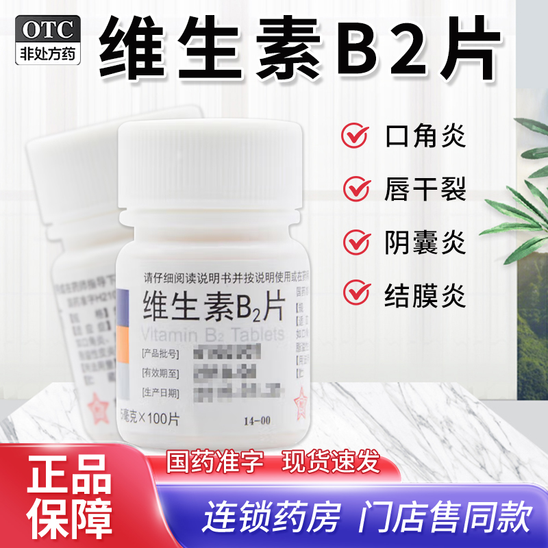 【东北】维生素B2片5mg*100片/盒