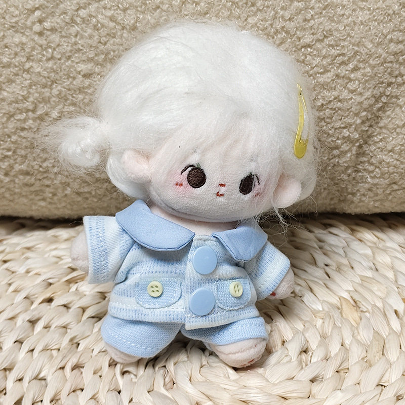 跨境原创10CM棉花娃娃衣服蓝色休闲套装玩偶公仔着替换装套装娃衣,模玩/动漫/周边/娃圈三坑/桌游,棉花娃娃/毛绒玩具娃衣,淘宝优惠券,粉丝福利购,淘宝优惠卷