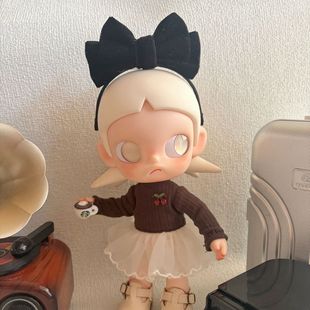 跨境 泡泡玛特zsiga向往之处娃衣1/8分嘎子姐轻奢小香樱桃连衣裙