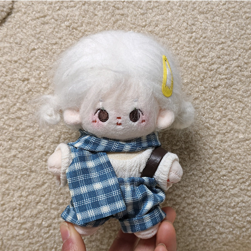 现货娃衣10CM棉花娃娃英伦风格子背带裤套装玩偶公仔换装着替衣服,模玩/动漫/周边/娃圈三坑/桌游,棉花娃娃/毛绒玩具娃衣,淘宝优惠券,粉丝福利购,淘宝优惠卷