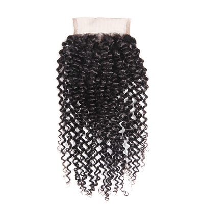 10A Brazilian human hair kinky curly closure 12inch hair