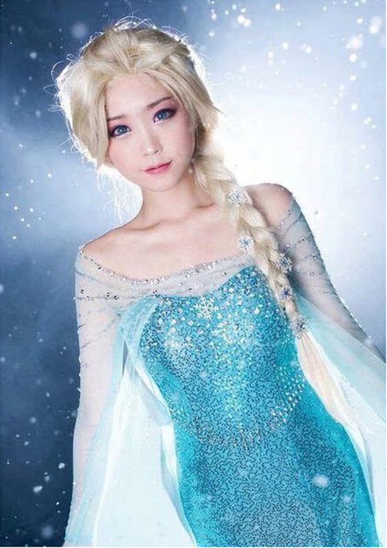 Frozen冰雪奇缘欧美假发头套 麻花辫 cosplay动漫假发Elsa长卷发|ruв категории кондиционер для волос/парик, парик, весь парик - от Buy2taobao.com для оказания профессиональной услуги покупки агента Taobao