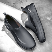 男款 加绒短筒男士 夏季 低帮水鞋 2025新款 厨房防水雨靴洗车胶鞋 雨鞋