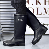 水鞋 雨鞋 长筒雨靴胶鞋 中筒加绒外卖骑手防水防滑男士 男款 2026新款