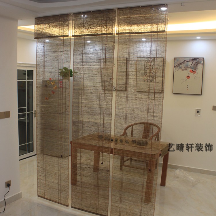 苎麻卷帘民宿隔断帘门帘茶席帘子夏布帘日式卷帘窗帘草帘拉绳帘子在类目 居家布艺, 窗帘门帘及配件, 门帘中 - 来自Buy2taobao.com提供专业的淘宝代购服务